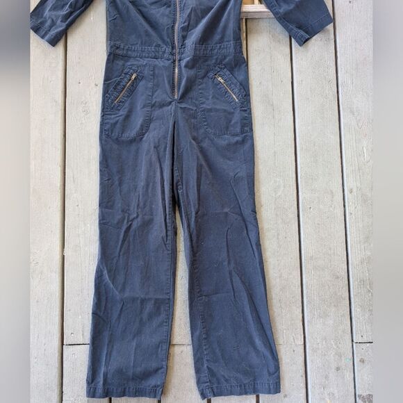 Rock the Jumpsuit Navy Blue Cotton Utility Jumpsuit Coverall 8US Gender Neutral - Picture 2 of 10